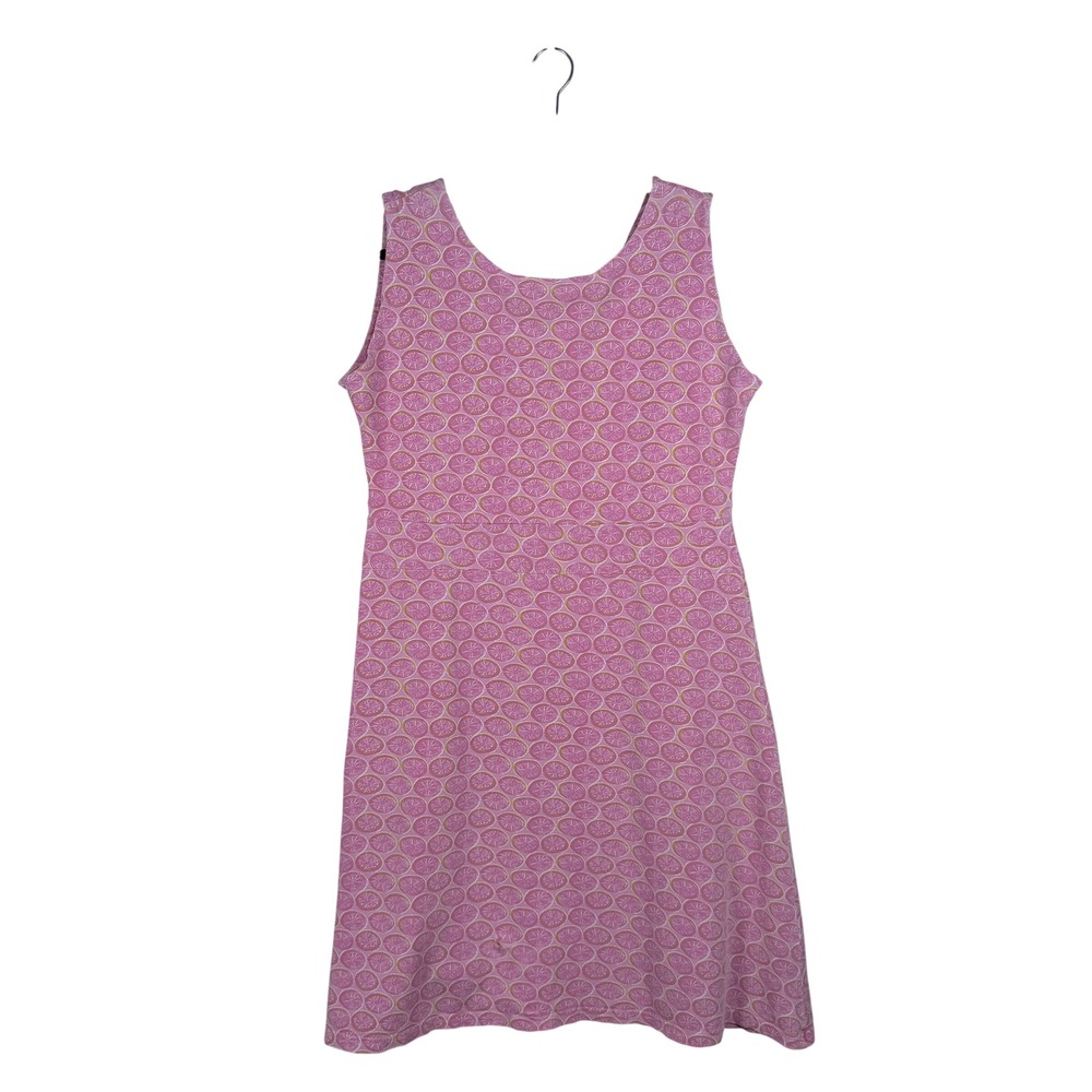 Coastal Fresh Produce Pink Citrus Fruit Print Wrap Dress XL Sleeveless  *Flawed - Picture 6 of 12